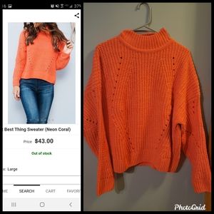 Mock Neck Chenille Sweater